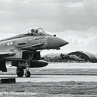 Buy canvas prints of Typhoon Leaving RAF Coningsby by Ros Ambrose