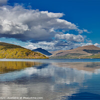 Buy canvas prints of Looking Out From Inverary to the Mountains above C by Ros Ambrose