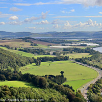 Buy canvas prints of Kinfauns Castle and the River Tay by Ros Ambrose
