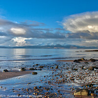 Buy canvas prints of Arran from Seamill Beach by Ros Ambrose