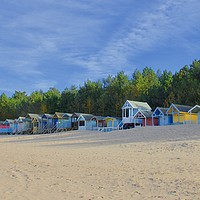 Buy canvas prints of Beach Huts Well-Next-The-sea by Ros Ambrose