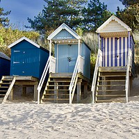 Buy canvas prints of Beach Huts "Sand in My Shoes" Wells-Next-The-Sea by Ros Ambrose