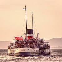 Buy canvas prints of The Waverley Paddle Steamer by Ros Ambrose