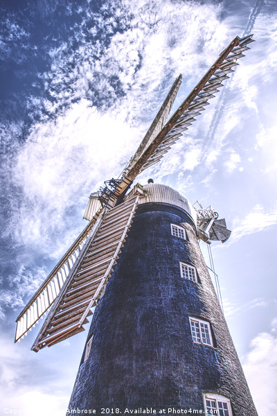Burgh le Marsh Windmill Picture Board by Ros Ambrose