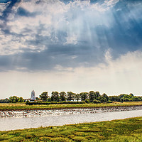 Buy canvas prints of East Bank Lighthouse River Nene by Ros Ambrose