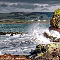 Buy canvas prints of Machrihanish Rock by Ros Ambrose
