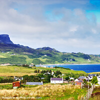 Buy canvas prints of Staffin Village Isle of Skye by Ros Ambrose