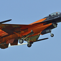 Buy canvas prints of  Dutch F-16 Lion Paint Job. by Tom Pipe