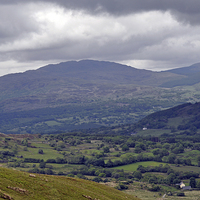 Buy canvas prints of Picturesque Welsh Mountains & Hills. by Tom Pipe