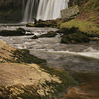 Buy canvas prints of  A misty curtain of water falls by James Tully