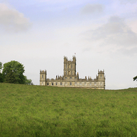 Buy canvas prints of  Rolling hills towards Downton abbey by James Tully