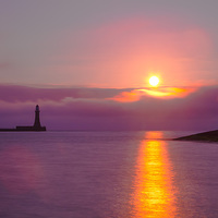 Buy canvas prints of  Roker Sunrise by Barry Turley