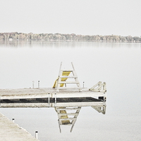 Buy canvas prints of  calm morning at the lake by shawn mcphee I