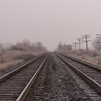 Buy canvas prints of  Frosty Rails  by shawn mcphee I