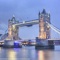 Buy canvas prints of  LONDON TOWER BRIDGE by DAVID SAUNDERS