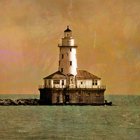 Buy canvas prints of  Lighthouse at Navy Pier by Mary Machare