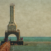 Buy canvas prints of Sunday Afternoon at the Lighthouse by Mary Machare