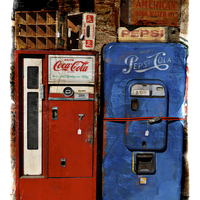 Buy canvas prints of  Pepsi vs. Coca Cola by Mary Machare
