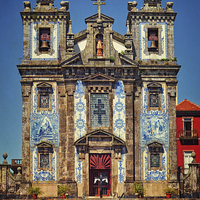 Buy canvas prints of Church Of Saint Ildefonso - Porto  by Mary Machare