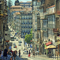 Buy canvas prints of  Streets of Porto - 2 by Mary Machare