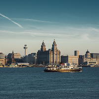 Buy canvas prints of  Ferry across the Mersey by Mark Clair