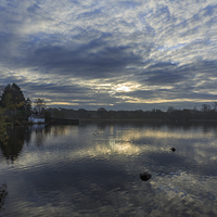 Buy canvas prints of  Sun coming up over Duddingston Loch by Alan Whyte