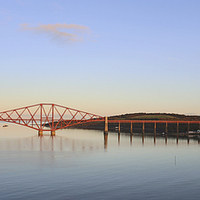 Buy canvas prints of   Sun Over the Forth Rail Bridge by Alan Whyte