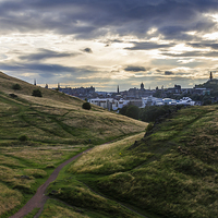 Buy canvas prints of  Looking towards Calton Hill by Alan Whyte