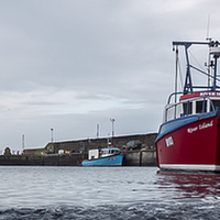 Buy canvas prints of  Fishing Boat In Port Seton Harbour by Alan Whyte
