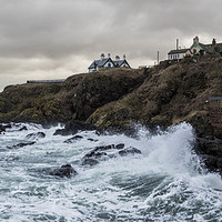 Buy canvas prints of  A Stormy day at St Abbbs by Alan Whyte