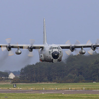 Buy canvas prints of  Belgium air force Hercules C130H low level depart by Martyn Wraight