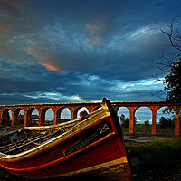 Buy canvas prints of Boat Wrecked by michael mcfarlane