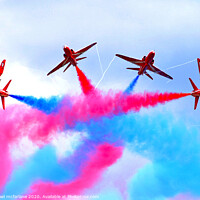 Buy canvas prints of Red Arrows by michael mcfarlane