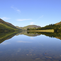 Buy canvas prints of Reflections Crummock water. by Paul Collis