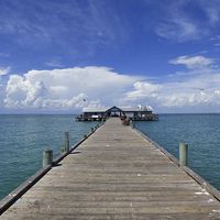 Buy canvas prints of  Anna Maria Pier, Florida by Beth McAllister