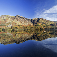 Buy canvas prints of  Buttermere Autumn Reflections #2 by Peter Yardley