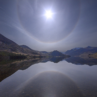 Buy canvas prints of Crummock Water Halo  by Peter Yardley