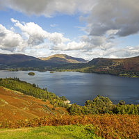 Buy canvas prints of  Autumn at Derwentwater by Peter Yardley