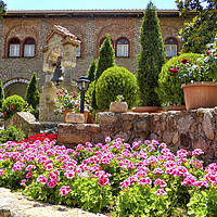 Buy canvas prints of Monastery Courtyard by Peter Yardley