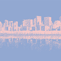 Buy canvas prints of Chicago Skyline by Peter Yardley