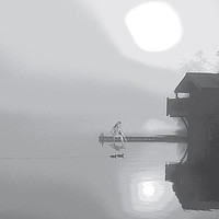 Buy canvas prints of Quiet Contemplation (B&W version) by Peter Yardley