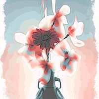 Buy canvas prints of Flowers in Vase #4 by Peter Yardley