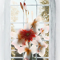Buy canvas prints of Flowers in Vase at Window #1 by Peter Yardley