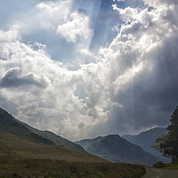Buy canvas prints of Clearing Sky En Route to Crummock And Buttermere by Peter Yardley