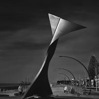 Buy canvas prints of Blackpool South Beach Whale  by Ian Somerville