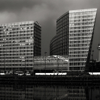 Buy canvas prints of  Apartments at Liverpool Docks by Ian Somerville