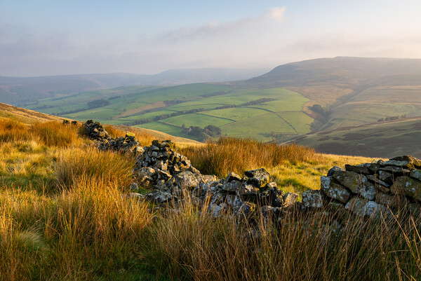 Autumn morning in the hills of the High Peak Picture Board by Andrew Kearton