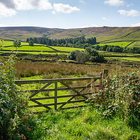 Buy canvas prints of Late summer countryside near Glossop in the High Peak by Andrew Kearton
