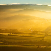 Buy canvas prints of Golden mist in the hills of the High Peak by Andrew Kearton