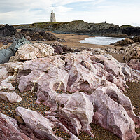 Buy canvas prints of Rock formations at Ynys Llanddwyn, Anglesey by Andrew Kearton